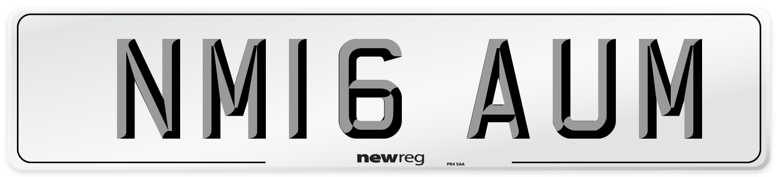 NM16 AUM Number Plate from New Reg
